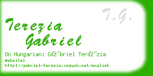 terezia gabriel business card